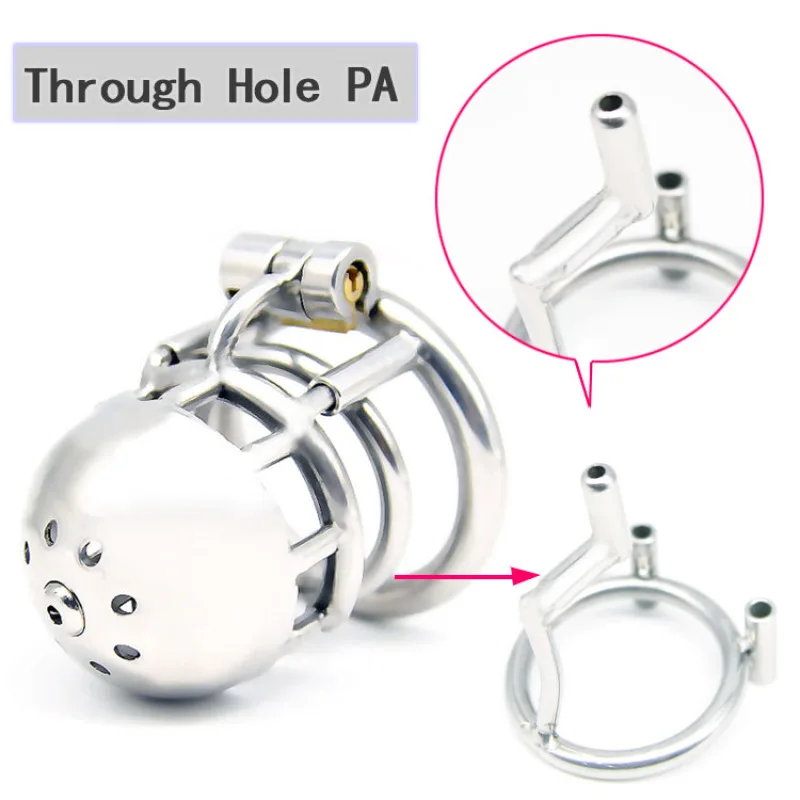 Chaste Bird New Arrival 316 Stainless Steel Male Through Hole PA Chastity Device Penis Ring Cock Cage Adult Sex Toys \