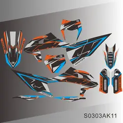 For KTM 125 250 300 350 450 500 SX SXF EXC EXCF XCW XCF 2011-2024 Graphics Decals Stickers Kit Motorcycle Background