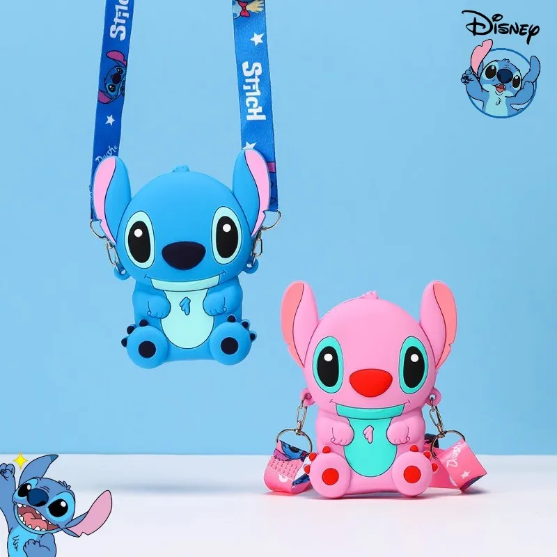 

Детская мода Disney Stitch с героями мультфильмов, креативный стиль, водонепроницаемая портативная силиконовая сумка для хранения, милая сумка принцессы, подарок на праздник