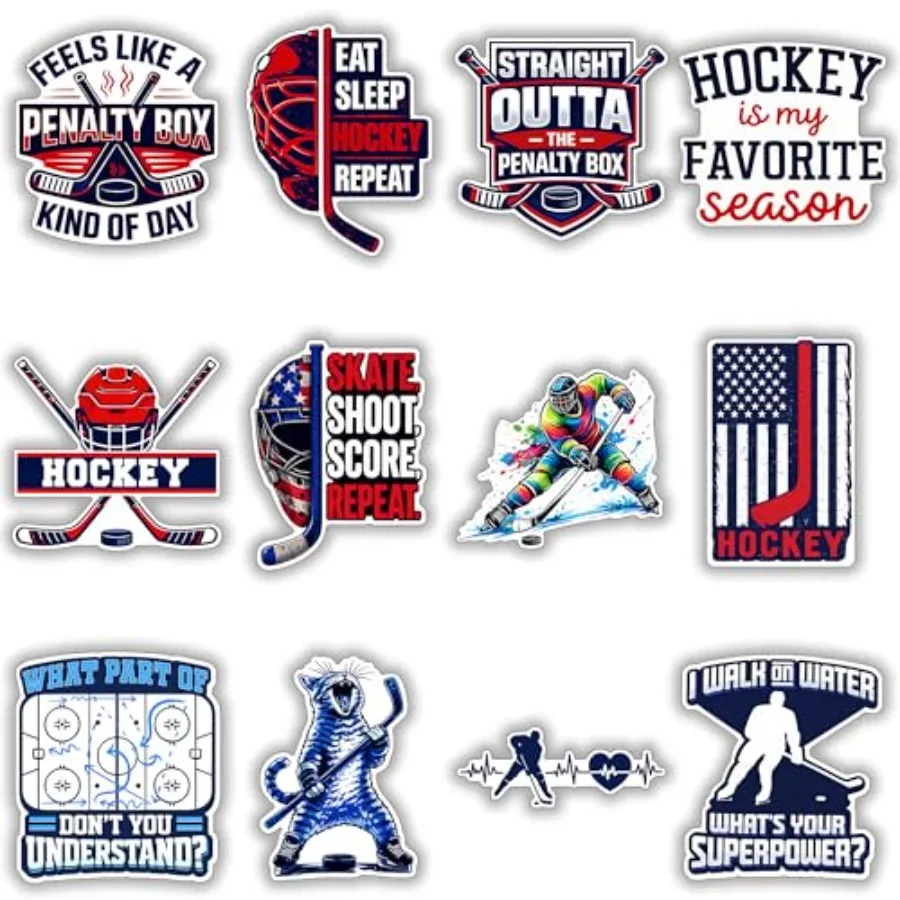

12PCS Ice Stickers for Boys,Waterproof Vinyl Stickers for Water Bottles, Helmets, Laptop, Scrapbooking