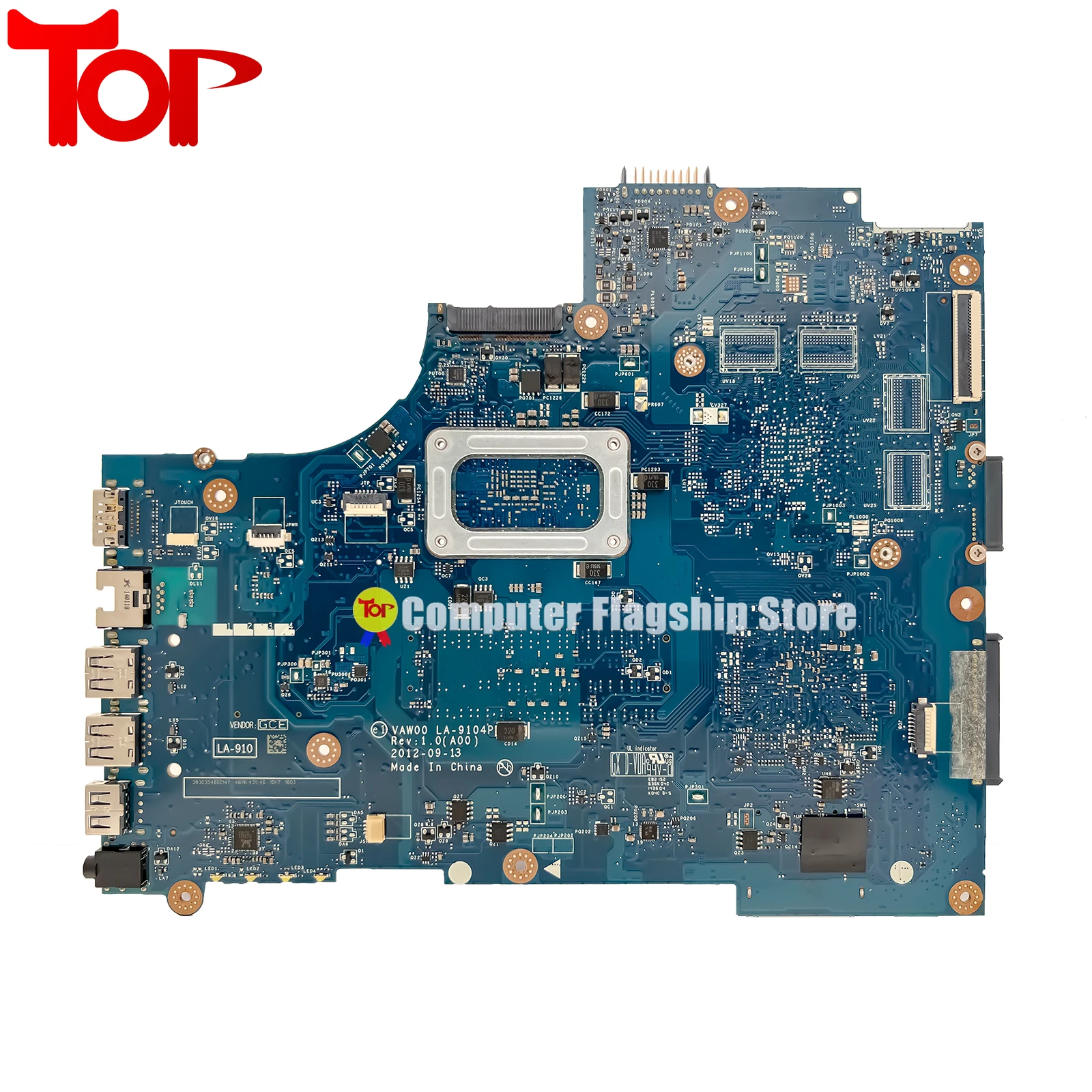 Imagem -03 - Vaw00 Placa-mãe do Portátil para Dell Inspiron 2521 3521 5521 i3 i5 i7 Mainboard Transporte Rápido La-9104p