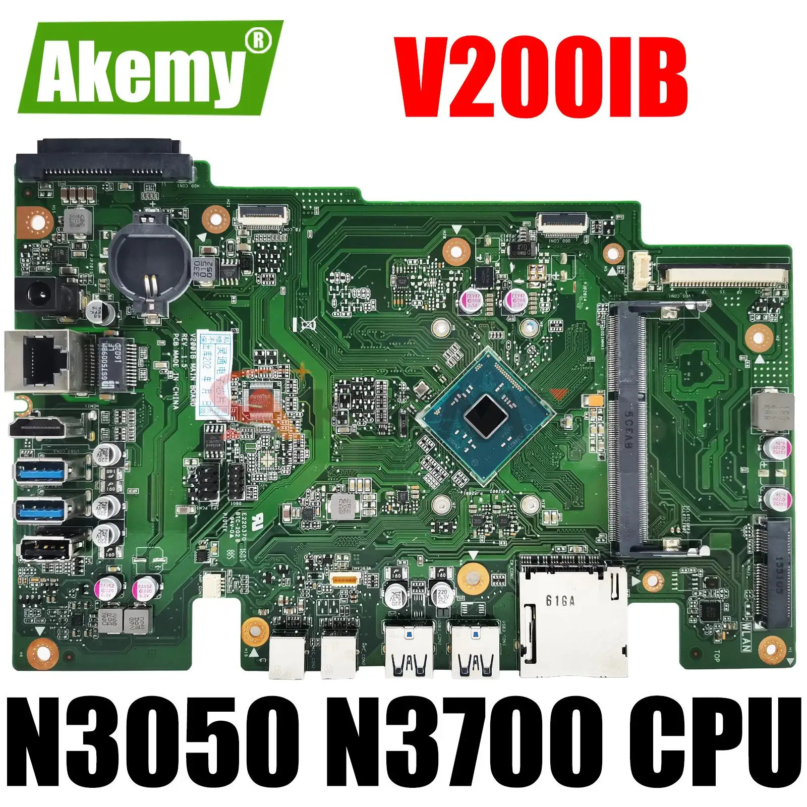 

V200IB MAIN_BD_N3050 N3700 cpu UMA motherboard For ASUS V200I V200IB All-in-one Desktop motherboard V200IB mainboard