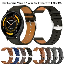 22mm Watchband For Garmin Venu 3 2 Wristband Synthetic Leather Strap For Garmin Vivoactive 4 Forerunner 265 255 965 745 Bracelet