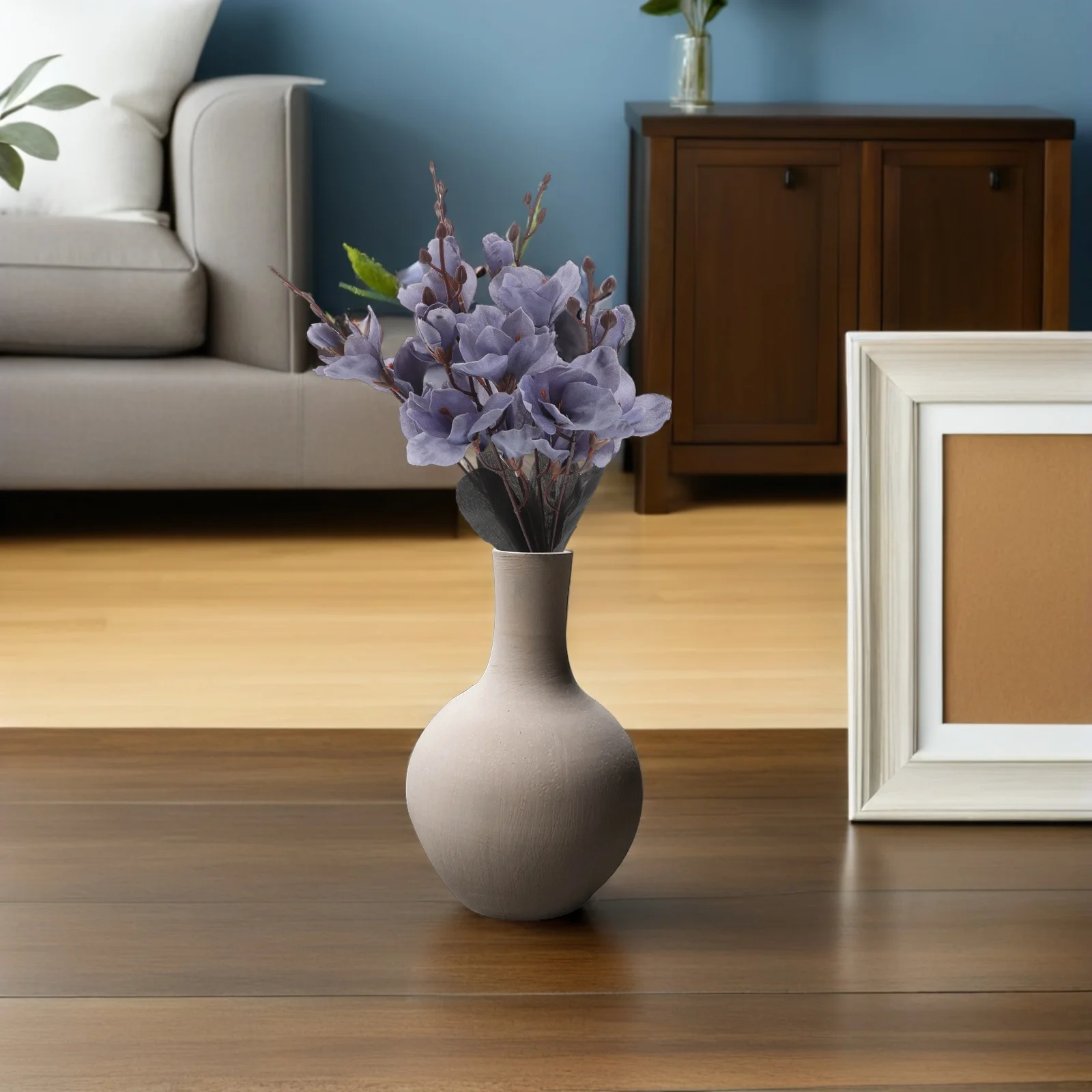 

3Pcs Faux Magnolia Artificial Flowers Single Stem 5 Branches 20 Heads Realistic Bloom Spring Home Decor Table Centerpieces