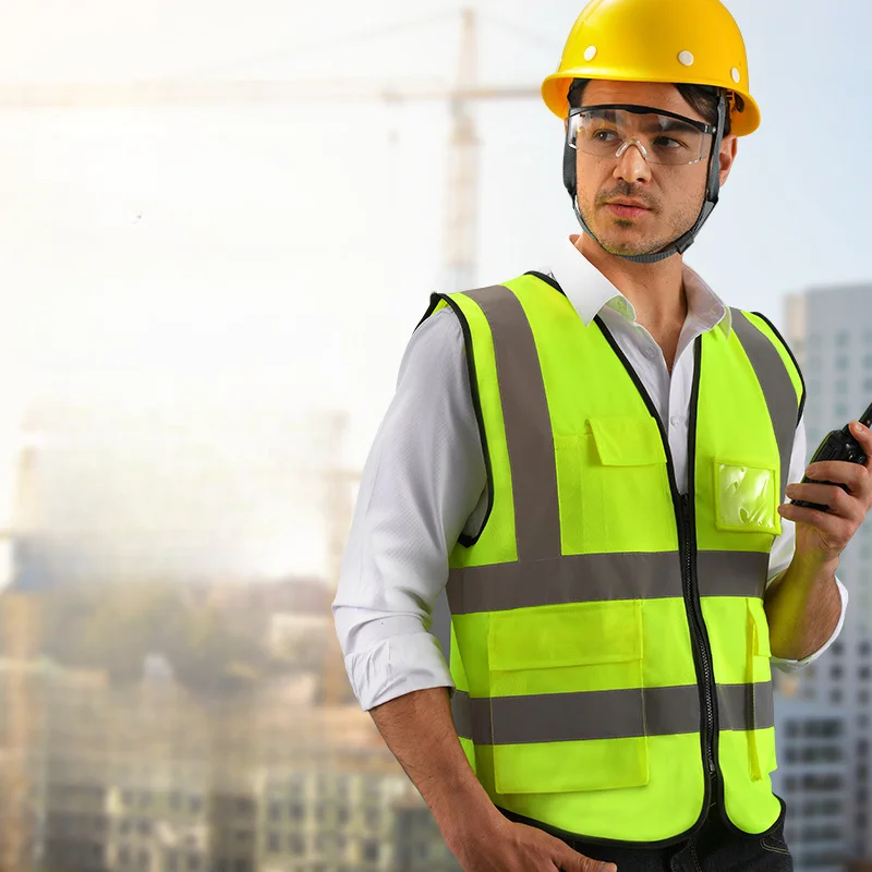 

Reflective Vest Mesh Breathable Construction Safety Protective Clothing Road Traffic Warning Fluorescent Vest