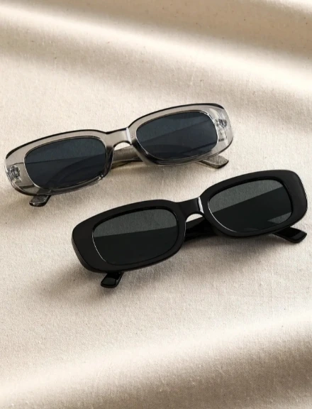 2 pcs/3 pcs Kleine Rechthoek Frame Zonnebril Voor Vrouwen Mannen Snoep Kleur Y2K Mode Zonnebril Vintage outdoor Brillen UV400