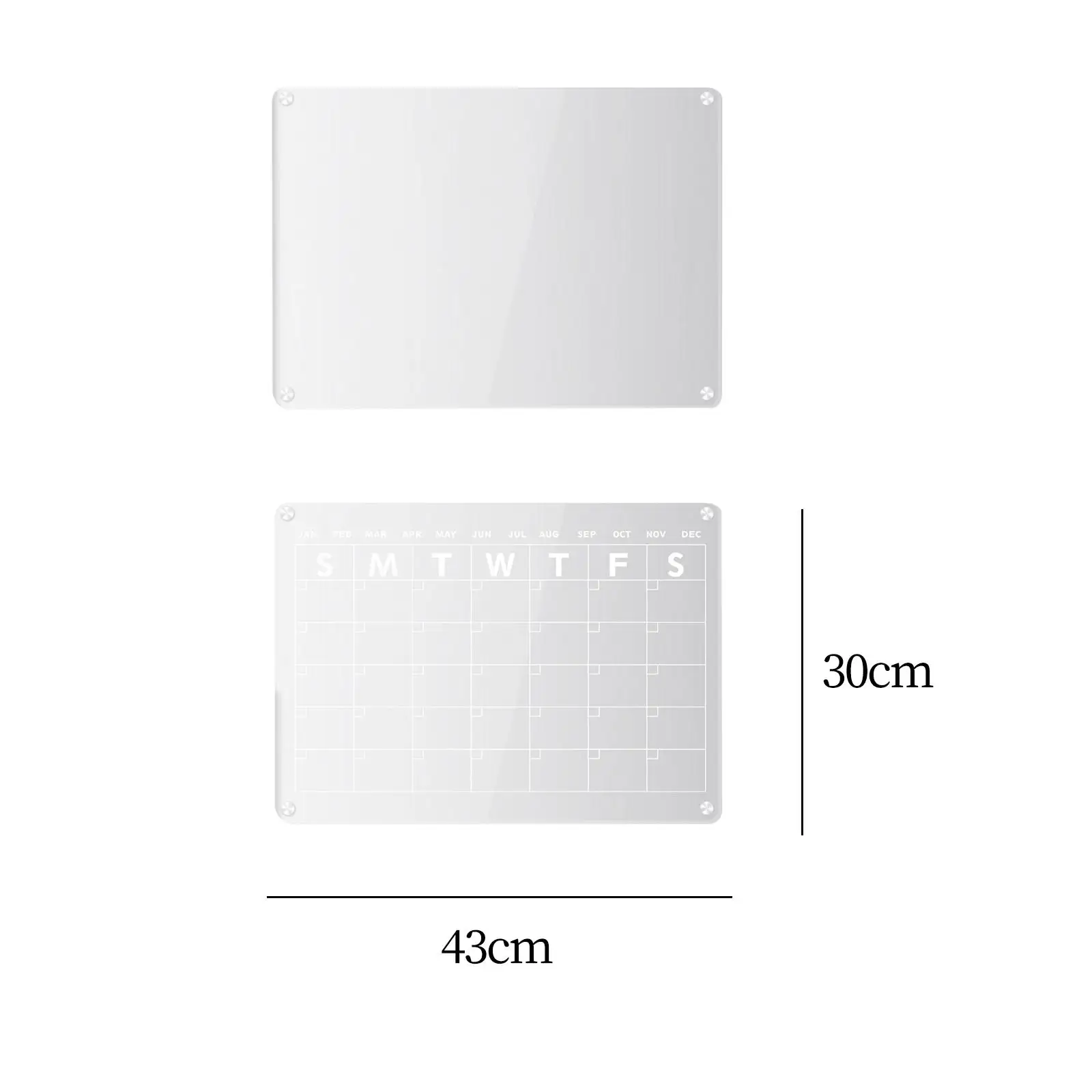 2x ปฏิทินกระดานลบแม่เหล็กอะคริลิกแบบแห้งพร้อม Accs สําหรับกิจกรรมพิเศษ