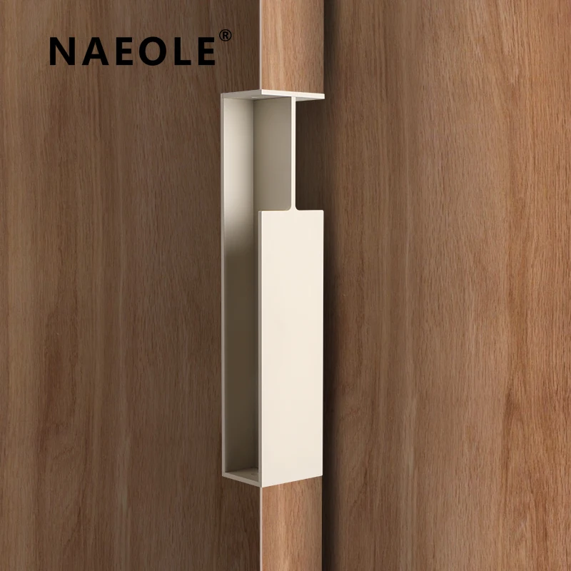 

2024 New Pocket Sliding Door Hardware Handle Heavy Industrial Style Embedded Anti-collision Aluminum Alloy Invisible Handle