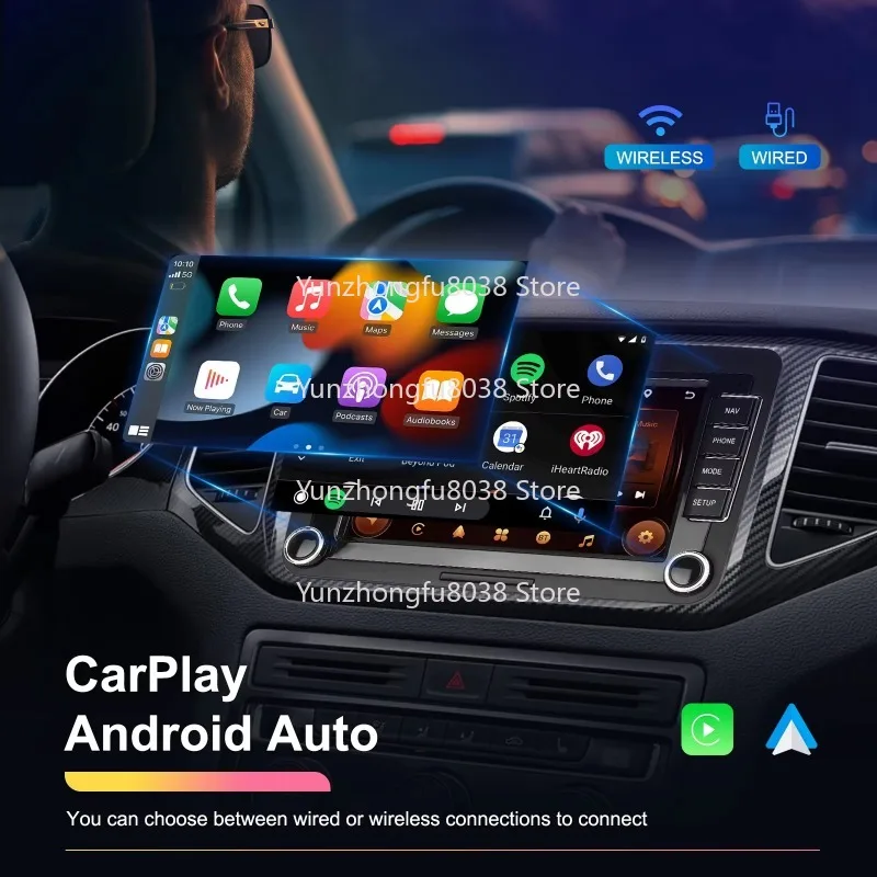 7-Inch Android Car Radio, Wireless CarPlay/Android Car Electronics Wireless FM RDS