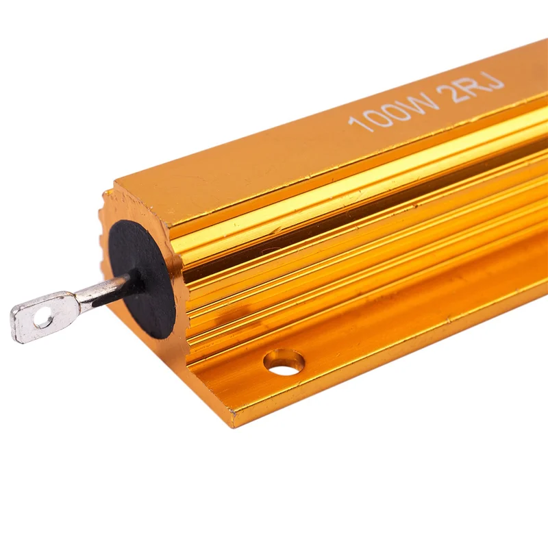 AS62 3X مقاومة طاقة مغطاة بالألمنيوم الذهبي 100 وات، 2 أوم 2R