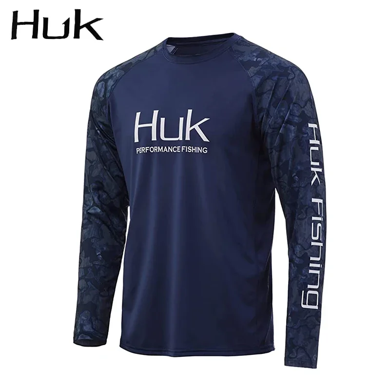 2023  New Gear Fishing Shirts Men Long Sleeve Crewneck Sweatshirt Outdoor Uv Protection Breathable  Clothing Camisa