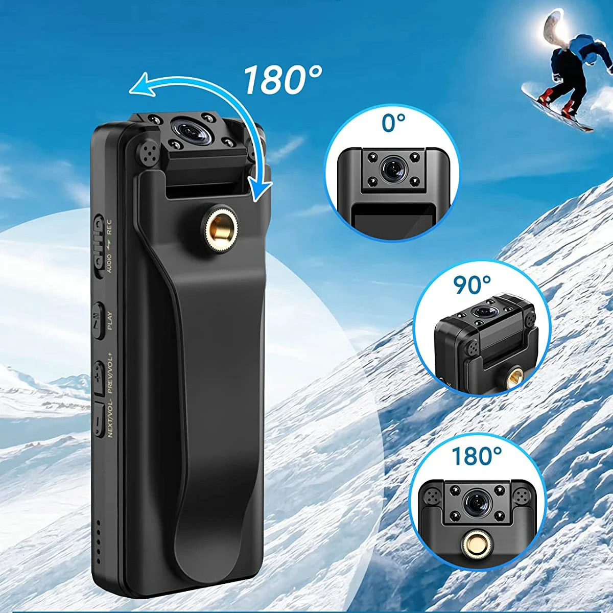 Vandlion A22 1080P Full HD Night Vision Mini Body Camera with LCD Screen Small Camcorder Bike Police Cam Sports DV