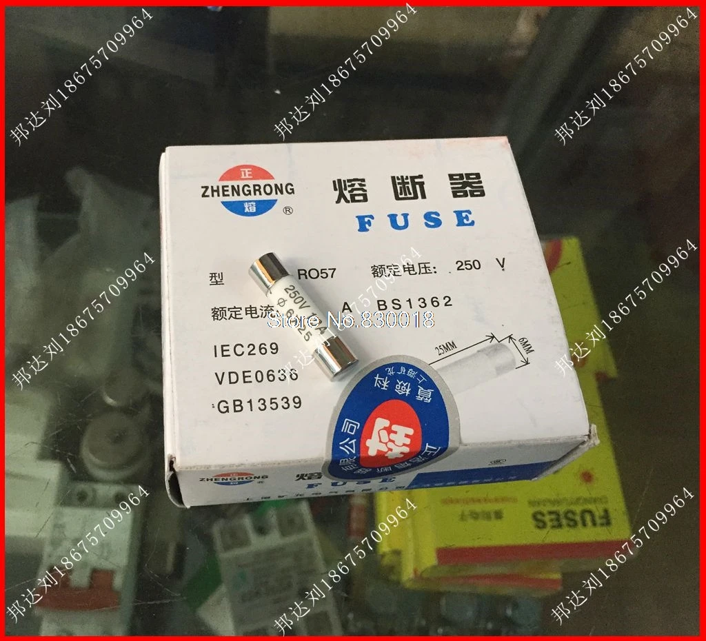 Masahiro Ceramic Insurance Tube 6X25 RO57 1A 2A 3A 4A 5A 6A 10A 15A 16A 250V R057-200PCS/LOT
