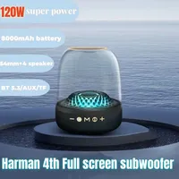 Sound Box Bluetooth Speaker Subwoofer Colorful Glass Home High Volume Wireless Computer Speaker Audience Tronsmart Speaker 2024