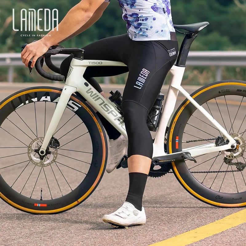 LAMEDA Professional Cycling Bib Pants High Elasticity Spring Summer New Suspender For Men's Cropped Pants MTB Bike Road Apparel