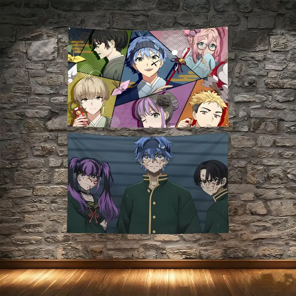 Shonen Anime D-Dead Account Flags Tapestry Creative Pattern Photo Living Room Wall Art Party Outdoor Decor