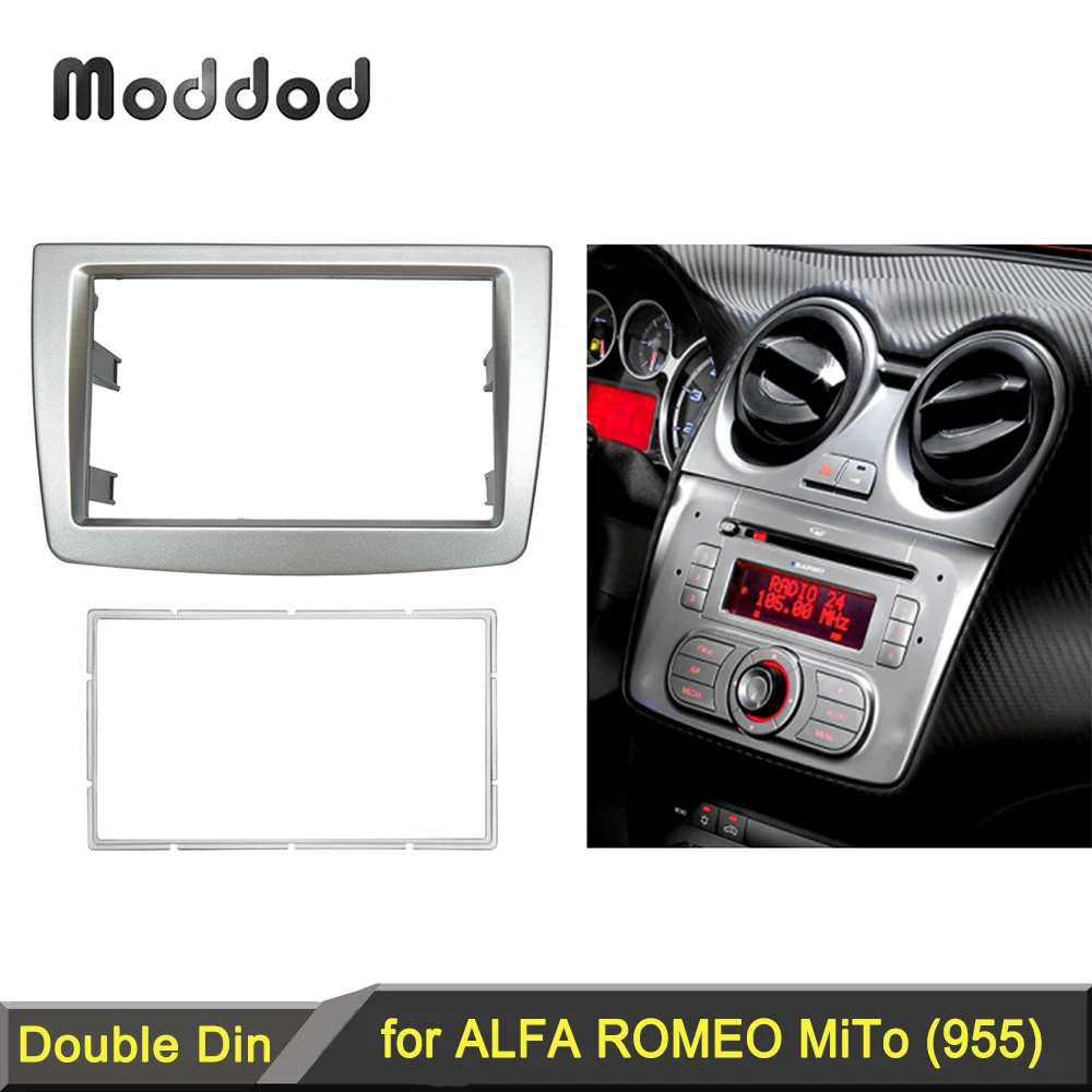 

Double 2 Din Fascia For ALFA ROMEO MITO Radio DVD Stereo Panel Dash Mount Trim Kit Frame Surroud Plate Bezel