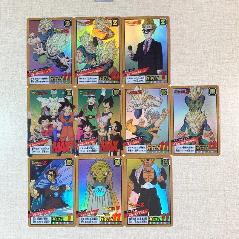 Tarjeta Flash de Dragon Ball 8th Son Goku Piccolo, juego de Anime casero, Colección periférica, regalo de Navidad, 10 piezas