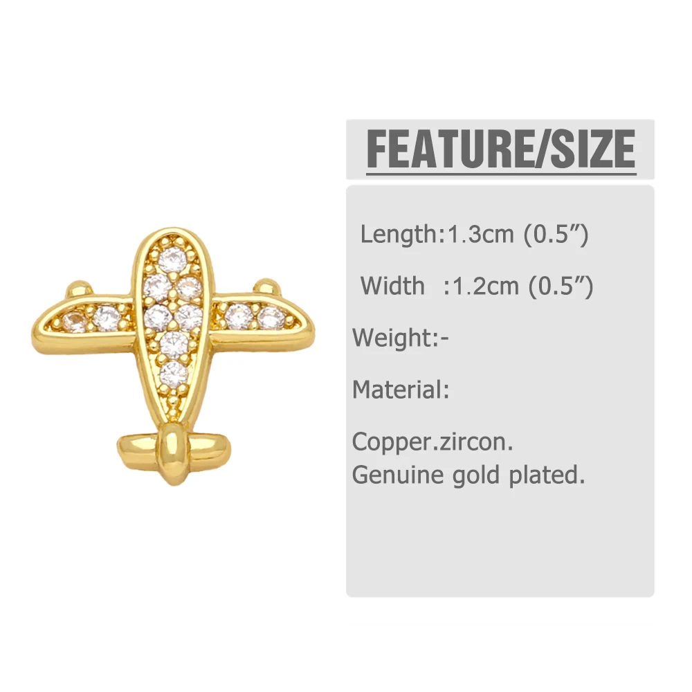 Mini Gold Plated Crown Ear Studs Copper CZ Crystal Planes Stud Earrings for Women Small Jewelry Party Gifts erst34