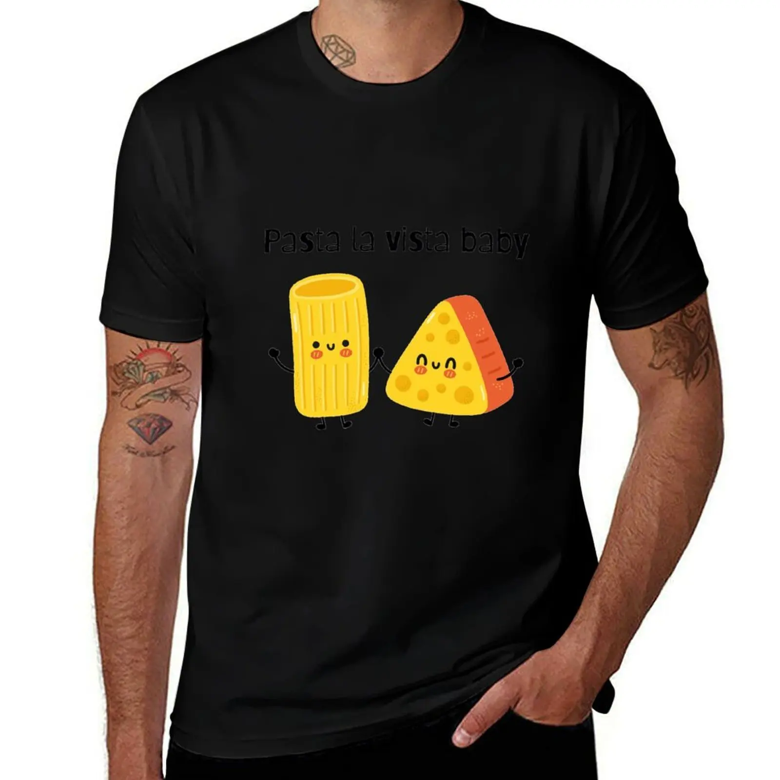 Pasta La Vista Baby-Funny Word Puns T-Shirt Festive Simple T-Shirt
