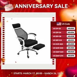 Ergonomic Designed Office Working Desk Chair W/ Back Angle Adjustment