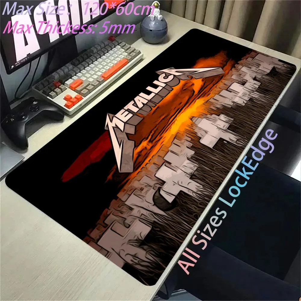 M-metallicas Large Mouse Pad PC Gaming Accessories Desktop Extended Table Mat XL Laptop Office Rubber Carpet Soft Mausepad