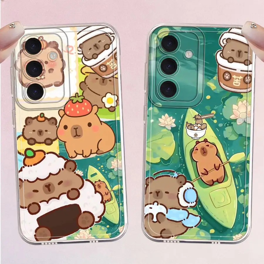 Cartoon Pattern Of Capybara Phone Cover Case for Samsung Galaxy A34 A35 A56 A50 A55 A23 A14 A16 A33 A52 A25 A51 A52 A31 A36 A13