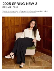 DUSHU 2025 Spring New3 Women Temperament Shirts Simple Black Straight Blazer Coats Plus Size Spring Clothing
