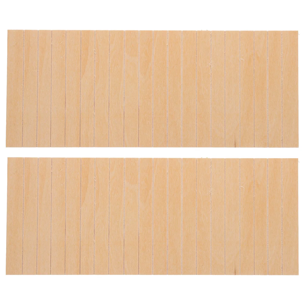 2 Pcs Indoor Dollhouse Dado Furniture Miniature Wall Panel Accessories Decoration