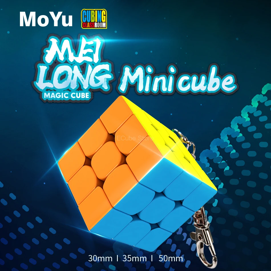 

[ECube] MoYu Meilong KeyChain Cube 3x3x3 3cm Size Magic Meilong KeyChain Speed Mini 3x3 Key Ring Cubo Magico Puzzle Gifts