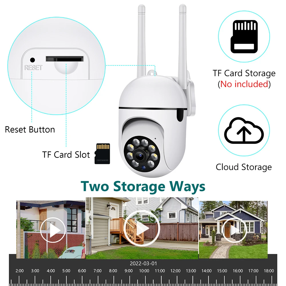 2MP PTZ WIFI IP Camera Audio CCTV Surveillance 4X Zoom Nacht Full Color Draadloos Waterdicht Tweeweg Audio Outdoor Cam HaoMi APP