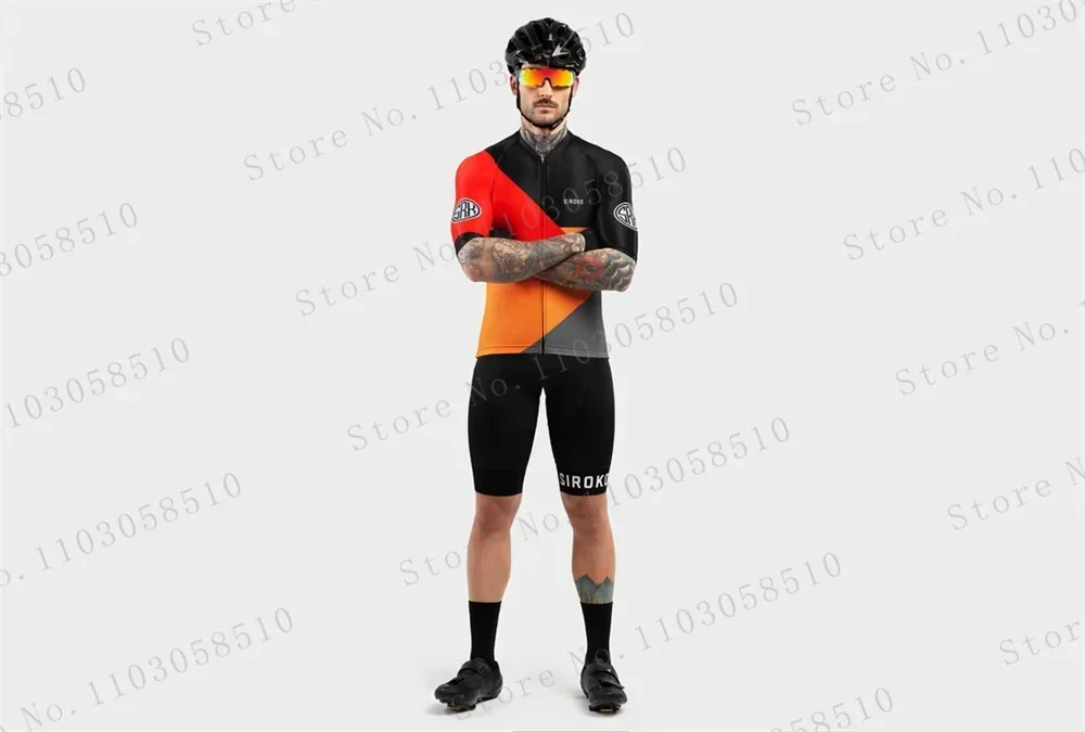 SIROKO nový cyklistika dres stanovuje jízdní kolo pánské cyklistika oblečení léto krátký rukáv MTB bicykl jízdní kolo oblečení ropa ciclismo muž nový