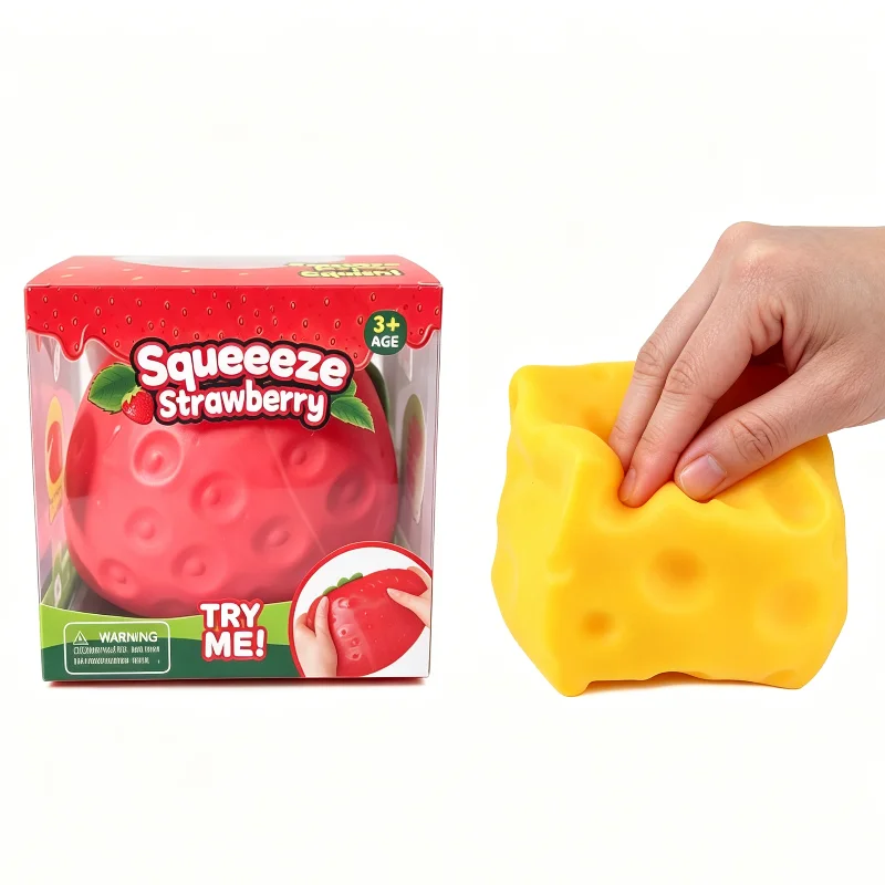 Jumbo Simulation Fruit Squishy Stress Reliever Slow Rising Peach Strawberry Model Soft Sensory Fidget Desk Decor Anxiety Relief