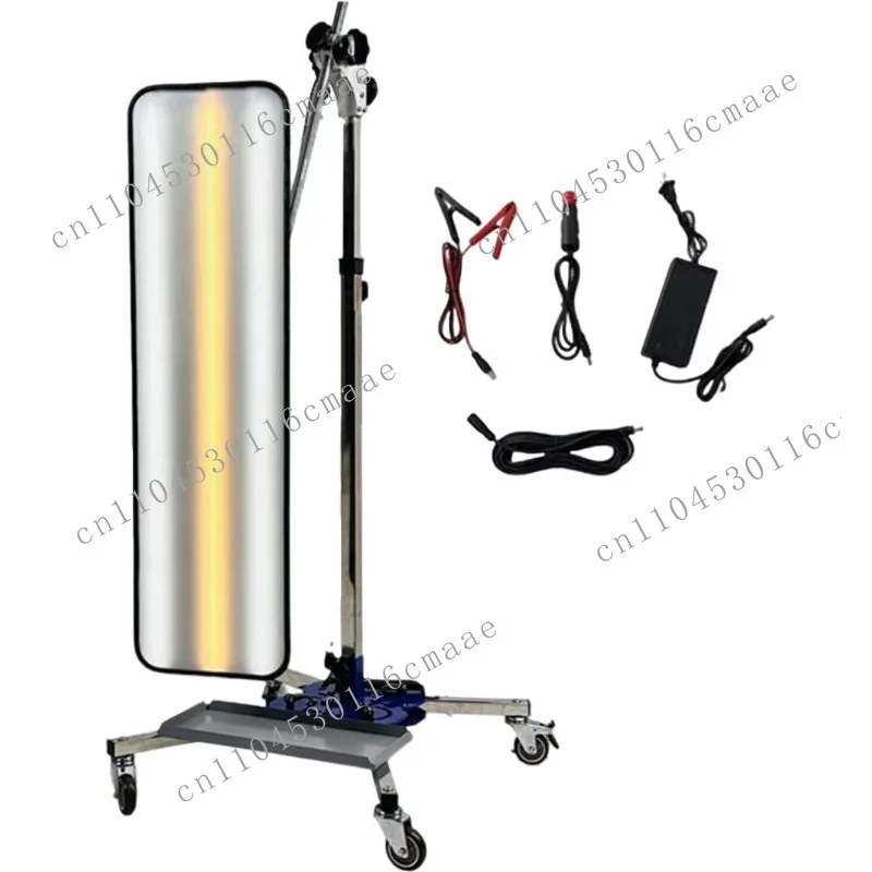 6LED Auto Dent Repair Reflector Heavy Duty Rolling Tripod Magnetic PDR Light Board Adjustable Multi-Color Bar Paint Free