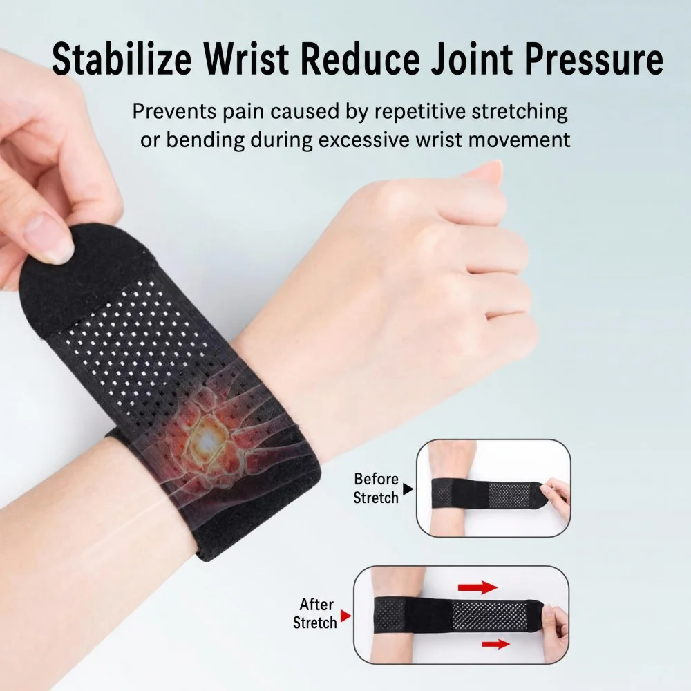 2pcs Wrist Support Straps, Ultra-Thin Compression Support Straps, Soft, High Elasticity, Adjustable Comfort, Suitable for Women image 3