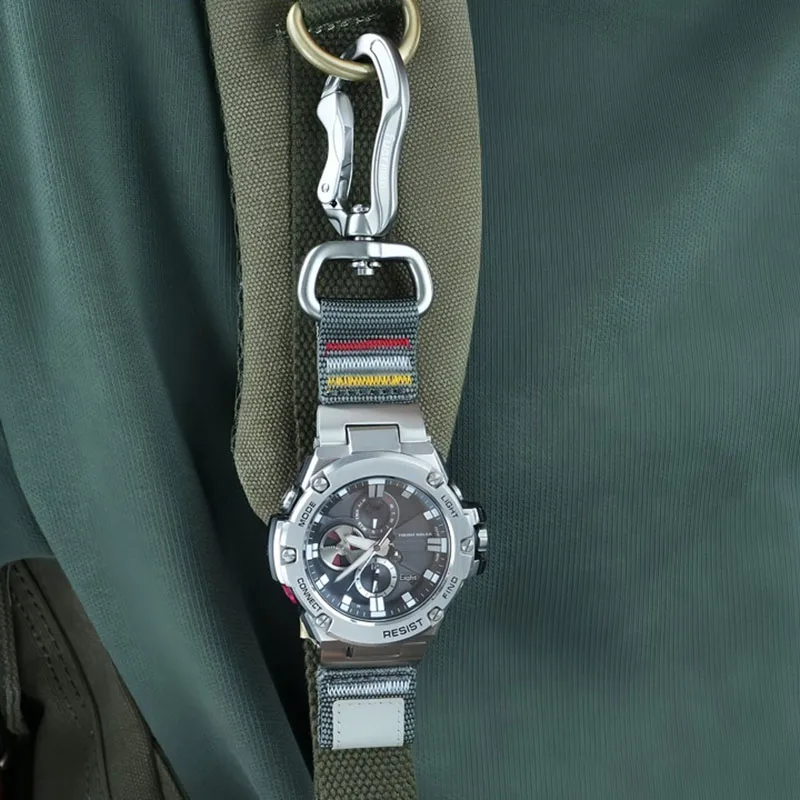 

For Casio Canvas Watchband GST-210 GST-W300 GST-400G GST-B100 S100D/S110D/W110 Nylon Strap Mountaineering Loop Watch Band