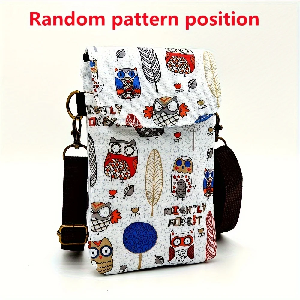 Niedliche Umhängetasche mit Katzen- und Tiermotiv, Kawaii-Stoff-Handytasche, kleine Umhängetasche mit verstellbarem Riemen, Geldbörsen und Handtaschen – Detail 17