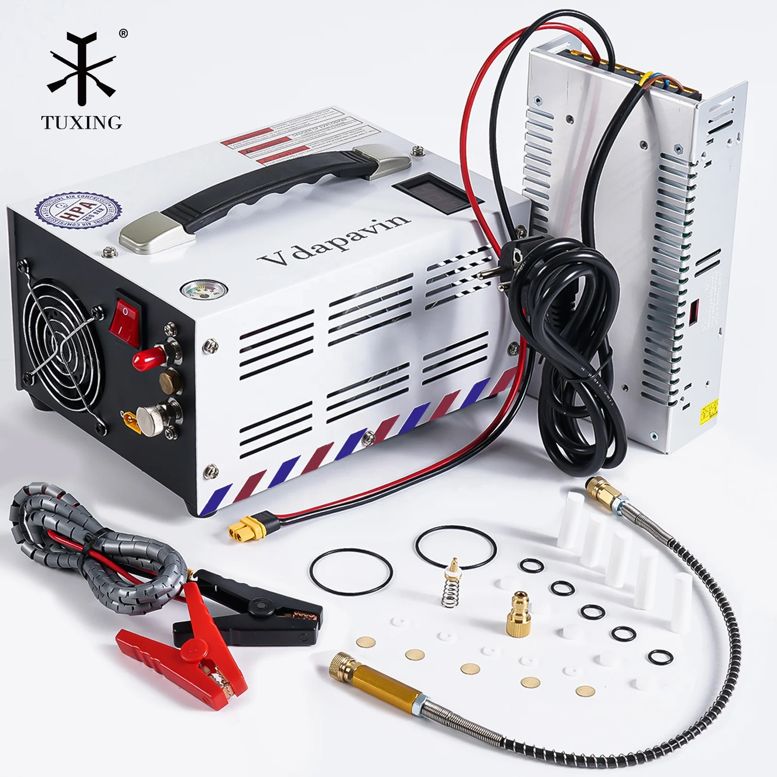 Competitive Price 12V 300bar 4500psi 30mpa Portable High Pressure Oil Free Home Car Air Compressor