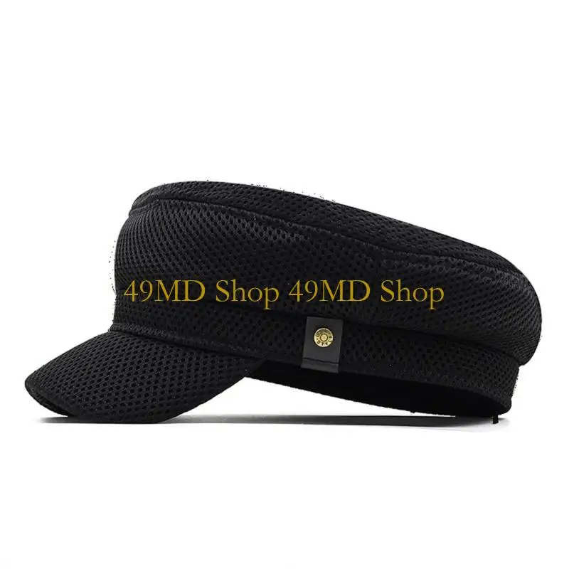 49MD Mesh Octagonal Hat Teens Cabbie Cap Women Hat Party Costume Accessories