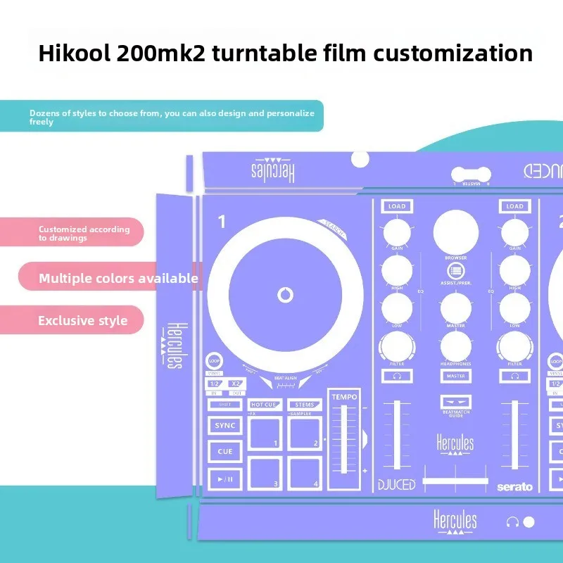 Hikule 200mk2 dj mixer screen protector - custom designs available