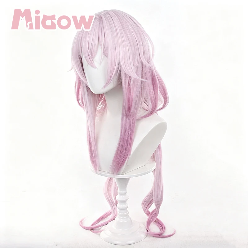 Honkai: Star Rail Evernight Cosplay Wig, Light Pink Gradient Dark Pink Heat Resistant Synthetic Wig for Halloween Cosplay 3