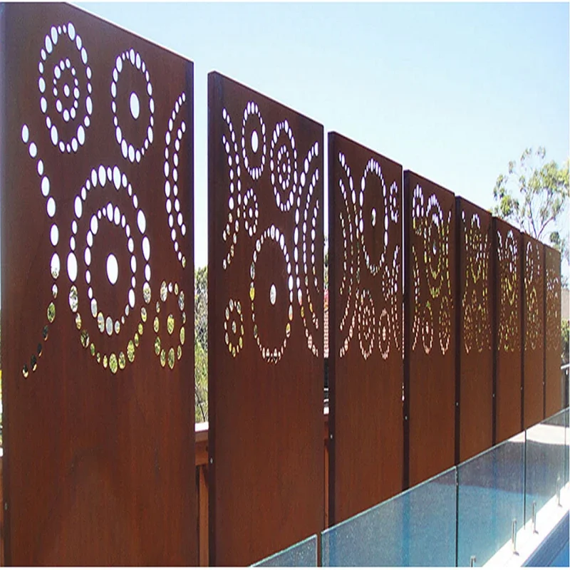 Modern round/bubble theme corten steel metal screen partition, corten steel screen