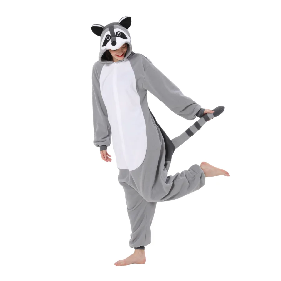 Halloween performance Animal bear Cosplay Cute candy bear fleece pajamas Costume Carnival Party adult