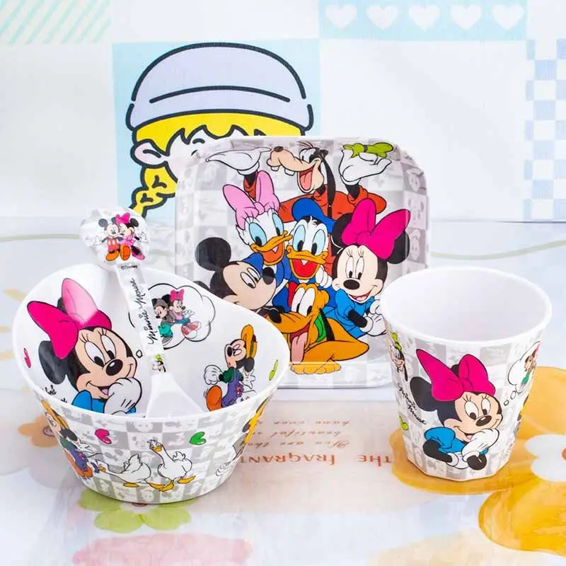 Disney kawaii Mickey Minnie nuovo cartone animato per bambini creativo antiscottatura e anticaduta artefatto da tavola carino per bambini di qualità alimentare