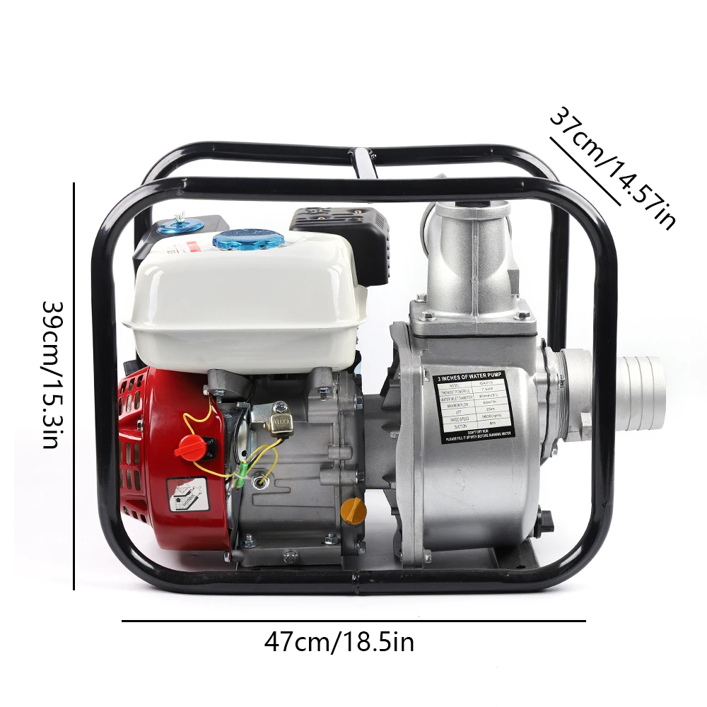 Imagem -06 - Bomba Portátil de Transferência de Água a Gás com Motor a Gás para Jardim Irrigação Tempos Gasolina 75 hp Alta Qualidade