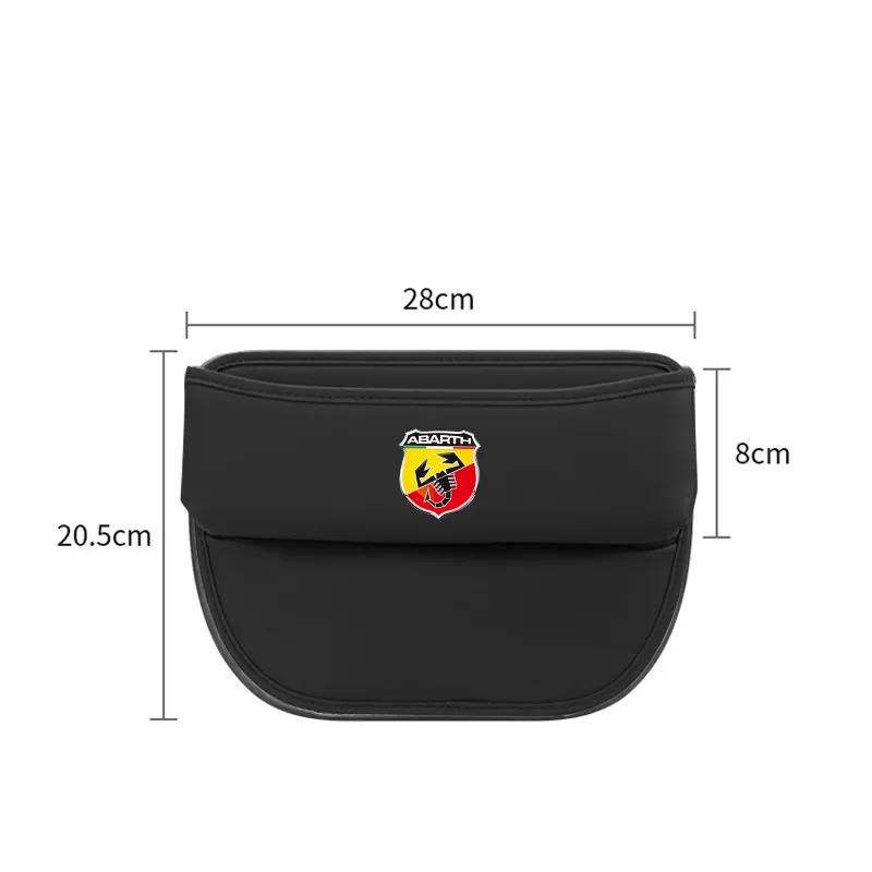 Car Slit Box Organizer PU Leather Car Seat Crevice Gap Storage Bag For Fiat Abarth 595 Abarth 500 abarth 124 spider