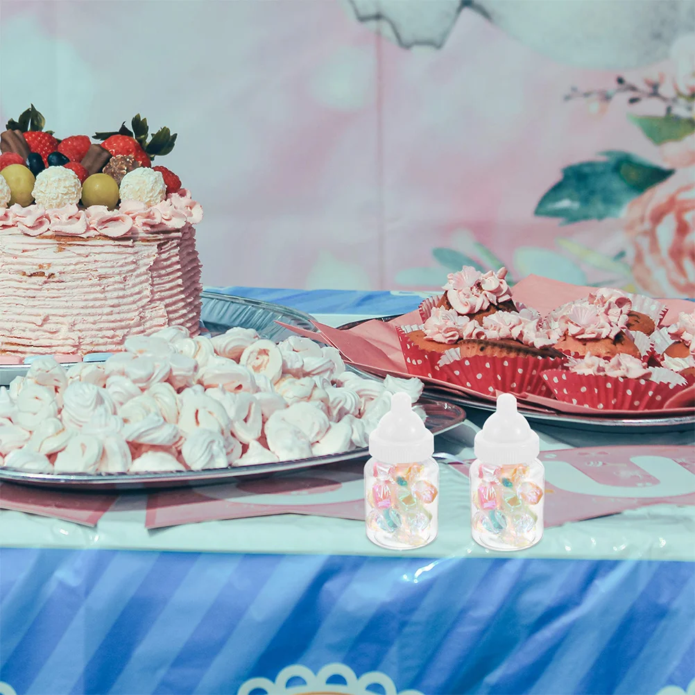 

24pcs Baby Bottle Candy Box Transparent Containers for Shower Party Favors Gifts Bulk Plastic Boxes Clear Lids Storage Sweets