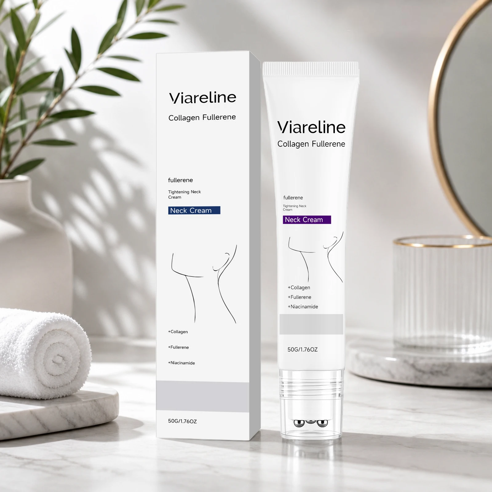 Collagen Neck Cream Repair Skin Barrier Reduce Fine Lines Tightening Lifting Firming Massage Neck Skin Relieve Dryness Skin Care