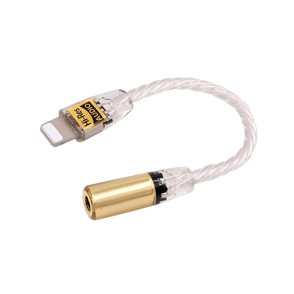 To TYPE C/Lightning to 3.5mm/2.5mm/4.4mm Earphone Amplifiers Adapter Hifi DAC 32bit 384kHz Digital Decoder AUX Converter