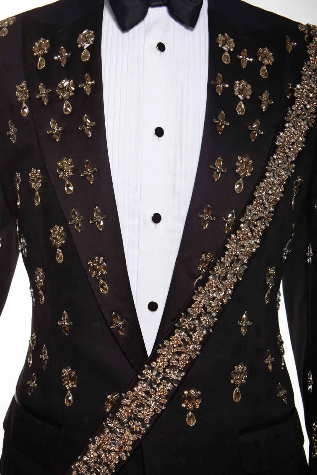 Big Diamonds Groom Wedding Tuxedos Unique Design Beading Pants Set Male Fashion Suit Tailored Made Men Clothing 2 Pieces